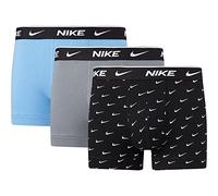 Nike 0000KE1008-9JI Trunk Boxer Mens Swoosh Print/Grey/uni. Blue S