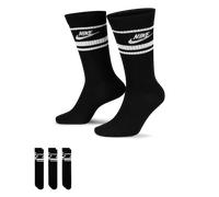 Nike 3 Pack Crew Unisexe - Chaussettes, Noir - Taille 38 - 42 Black