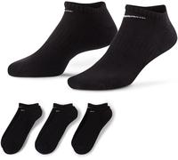 Nike 3 Pack Cushioned No Show Socks Noir/Blanc Femmes 4-8 Unisex