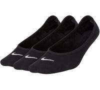 Nike 3 Pack Invisible Socks Ladies Noir/Blanc Junior 1-6 Female