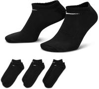 Nike 3 Pack No Show Socks Mens Noir/Blanc 8-11 (L) Male