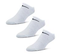 Nike 3 Pack No Show Unisexe - Chaussettes, Blanc - Taille 35 - 38 White 35 - 38