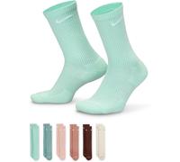 Nike 6-Pack Everyday Cushioned Training Crew Socks Mens Multi Pastel 2-5 (S) Male