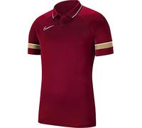 Nike Academy 21 Polo, Rouge/Blanc/Or Jersey, 8-10 Ans Mixte