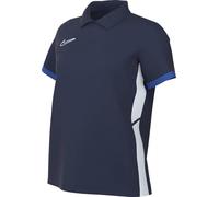 Nike Academy 25 Polo De Football Dri-Fit À Manches Courtes Et Boutons 1/4 pour Femmes, Midnight Navy/Royal Blue/White/White, FZ9761-410, XL