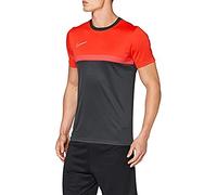 Nike Academy Pro Top SS T-Shirt Homme, Anthracite/Bright Crimson/Bright Crimson/(White), FR (Taille Fabricant : XL)