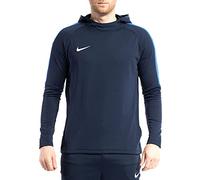 Nike Academy18 Hoodie Sweat d'entrainement Homme Obsidian/Royal Blue/White FR : S (Taille Fabricant : S)