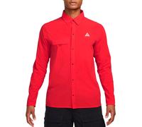 Nike ACG - Chemise stretch et respirante - M Nike ACG Aireez Btn LS Lt Crimson Summit White pour Homme - Taille M - Rouge Rouge M