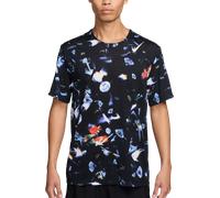 Nike - Dri-Fit ADV Aeroswift AOP S/S - T-shirt de running - L - black / laser orange