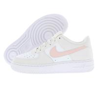Nike Air Force 1 Chaussures en cuir GS pour fille, Phantom/Rose écho/Blanc sommet, 7 Big Kid