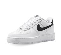 Nike Air Force 1 (GS) Baskets pour Enfant en synthétique, Blanc/Noir, 40 EU