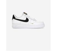 Nike Air Force 1 Low '07 Essential White Black Gold Mini Swoosh (Womens) 37 1/2