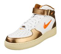 NIKE Chaussures de Basket-Ball Air Force 1 Mid '07 pour Homme, Medium, White Total Orange Ale Brown 100, 45 EU