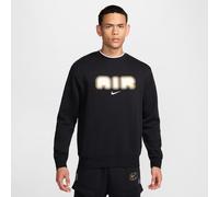 NIKE HM0177-010 M NSW SW AIR Crew FLC BB,Black Sweatshirt Homme Black/Metallic Gold Taille XS