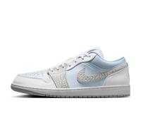 NIKE Air Jordan 1 Low Baskets pour homme Baskets de basket-ball tendance, Voile de brouillard bleu blanc gris, 41 EU