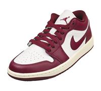 Nike Air Jordan 1 Low Femmes - Baskets De Cuir Blanc Bourguignon - 36