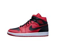 Nike Air Jordan 1 Mid - Baskets mi-hautes pour homme, Rouge/noir/blanc, 11