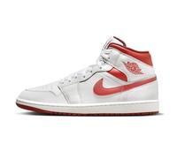NIKE Air Jordan 1 Mid Baskets pour homme, White Lobster Dune Voile Rouge, 44 EU