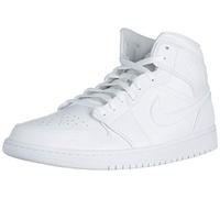 Nike Air Jordan 1 Mid, Chaussures de Basket Homme, Blanc White White White White White White White, 44.5 EU