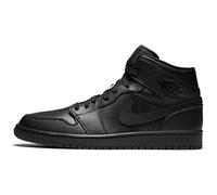 Nike Air Jordan 1 Mid, Chaussures de Basket Homme, Noir Black Black 091, 45.5 EU