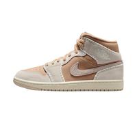 Nike Air Jordan 1 Mid Chaussures pour femme, Chanvre/voile/bois d'oranger clair, 9.5
