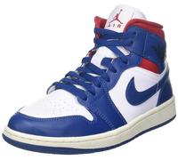 Nike Air Jordan 1 Mid (GS), Baskets Homme, White French Blue Gym Red Sail Black, 42.5 EU