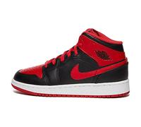 Nike Air Jordan 1 Mid (GS), Chaussures de Fitness Enfant, Black Gym Red White, 39 EU
