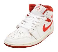 Nike Air Jordan 1 Mid Se Homme White Red Baskets Mode - 42 EU