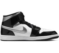 Nike Air Jordan 1 Mid SE "Patent Black White Metallic Silver Metallic Gold", taille : 43