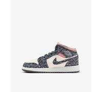 Nike Air Jordan 1 Mid SE pour enfants "Floral", Multicolore, Taille : 35,5