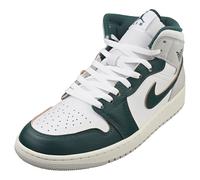 Nike Air Jordan 1 Mid SE pour Hommes - Baskets en Cuir Blanc et Vert - 43 EU