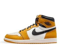 NIKE Air Jordan 1 Retro High OG "Yellow Ochre" - Chaussure de Patrimoine en Cuir Premium, 44 EU