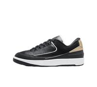 NIKE Air Jordan 2 Retro Low Baskets pour femme, Noir métallisé doré cassé rouge Varsity, 38.5 EU