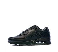 Nike Air Max 90 Leather, Baskets mode homme, Noir (Black/Black 001), 45 EU