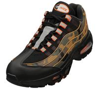 Nike Air Max 95 Chaussures pour homme (noir/argent métallique/beige doré/orange de sécurité), Noir/argenté métallique/beige doré/orange de sécurité, 10.5