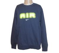 Nike Air Sweat Sport Homme Manches Longues Fleece Bleu Pullover Taille M L XXL