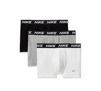 Nike All Day Cotton Stretch Trunk W/Fly Underwear (3-Pack) Maillot, Blanc/Gris chiné/Noir, M (Lot de 3) Homme