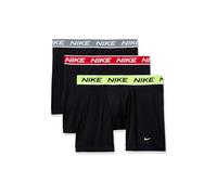 Nike All Day Micro Stretch Boxer Brief Underwear (3-Pack) Boxeur ajusté, Noir W/Volt/Gris Froid/Rouge université, M (Lot de 3) Homme