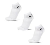 Nike Ankle 3 Pack Large Unisexe - Chaussettes, Blanc - Taille 42-46 White 42-46