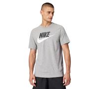 Nike Sportswear T-Shirt 'Icon Futura' gris chiné / noir / blanc, Taille M