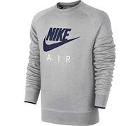 NIKE AW77 Crew Air Heritage Pull polaire à capuche, homme-Multicolore (Noir/bleu)-L