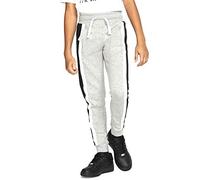 Nike B Air Pant Pantalon de Sport Garçon DK Grey Heather/White/Black/White FR: M (Taille Fabricant: M)