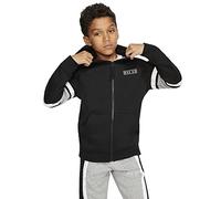 Nike B NK AIR Hoodie FZ Sweat-Shirt Garçon Black/DK Grey Heather/White/White FR : XS (Taille Fabricant : XS)