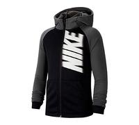 Nike B NK Dry Fleece FZ GFX Sweat-Shirt Garçon, Black/Iron Grey/(White), FR : XS (Taille Fabricant : XS)