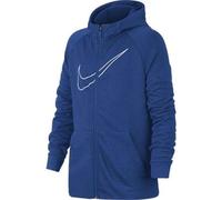 Nike B NK Dry Hoodie FZ EMB Leg Sweat-Shirt Garçon, Indigo Force/(White), FR : L (Taille Fabricant : L)