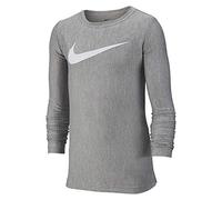 Nike B NK Dry LS Top T-Shirt à Manches Longues Garçon, Gunsmoke/White, FR : XL (Taille Fabricant : XL)
