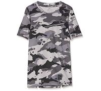 Nike B NP Top SS COMP AOP T-Shirt Garçon, Atmosphere Grey/White, FR : L (Taille Fabricant : L)