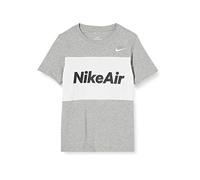Nike B NSW AIR Tee SS T-Shirt Garçon, DK Grey Heather/White, FR : XS (Taille Fabricant : XS)