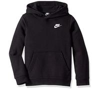 Nike B NSW Hoodie PO Club Sweat-shirt Garçon, Black/White, S (128-137 CM)