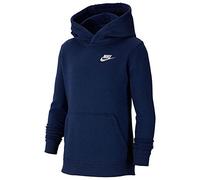 Nike B NSW Hoodie PO Club Sweat-shirt Garçon, Bleu (Midnight Navy/White), XS (122-128 CM)